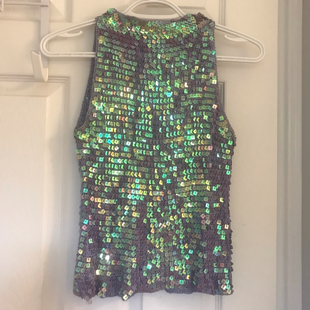 Vintage sequin knit tank ✨